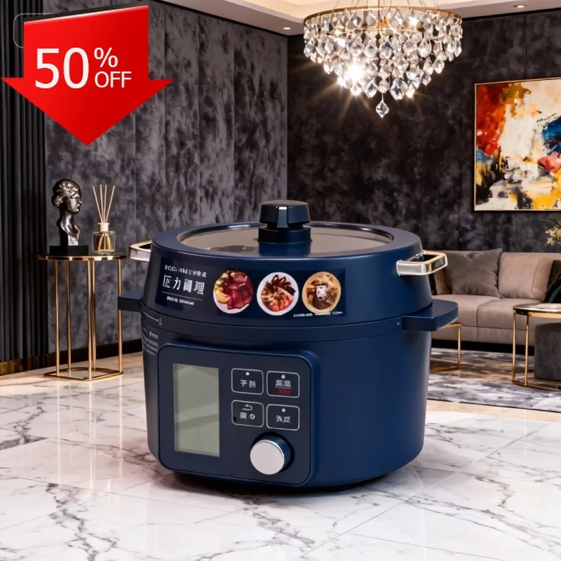 

Electric Pressure Cooker Programmable Multicooker 6L Digital Rice Cooker Slow Cook Steam Saute Safety Lock Cooker Family Meals