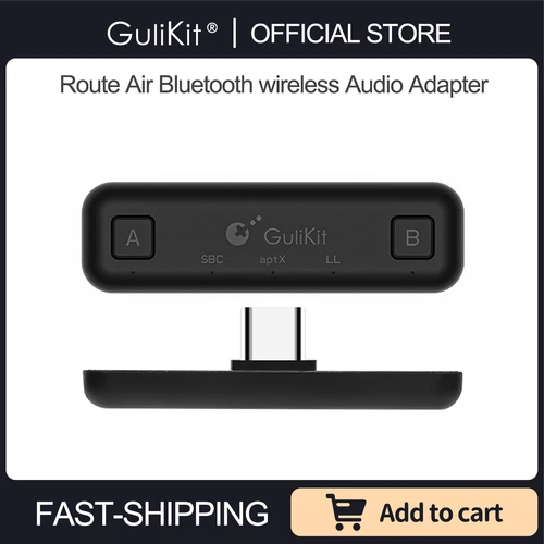 Imagen 1 del producto GuliKit NS07 Route Air adaptador de Audio inalámbrico Bluetooth NS07 Pro transmisor tipo C para Nintendo Switch NS OLED PS4 PS5 PC