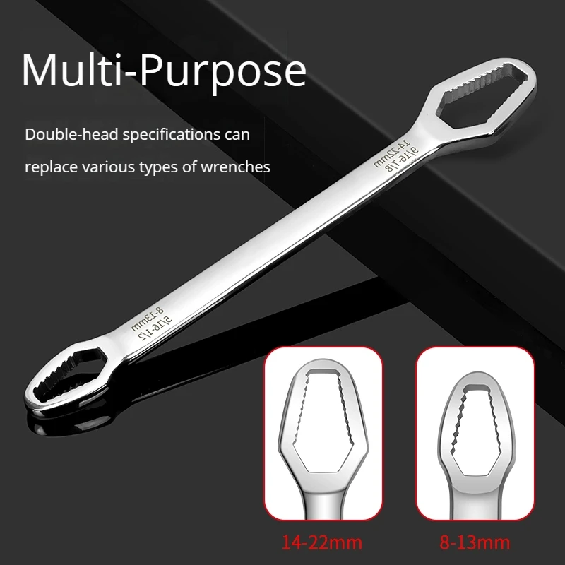 8-24mm Universal Torx Wrench Multifunctional Self Tightening Adjustable Double  Movable Wrench Repair Multipurpose Hand Tool