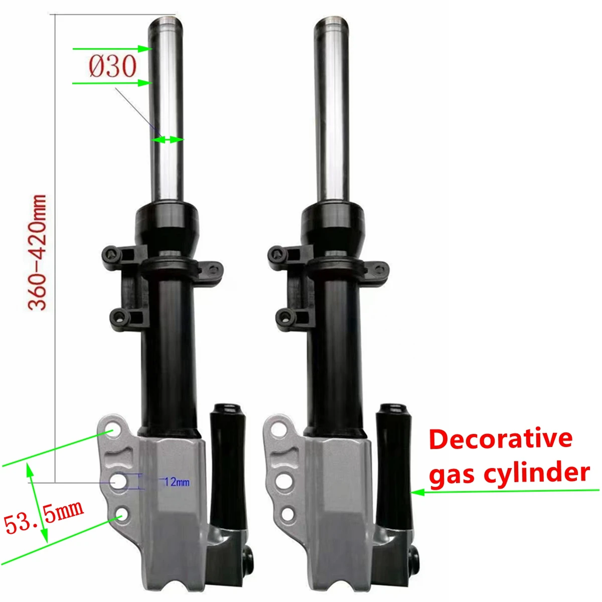 27-33 core 360mm 400mm Motorcycle Front Fork Front Shock Absorber Universal For Yamaha Scooter Cygnus-X BWS RSZ JOG Niu N1S NQI