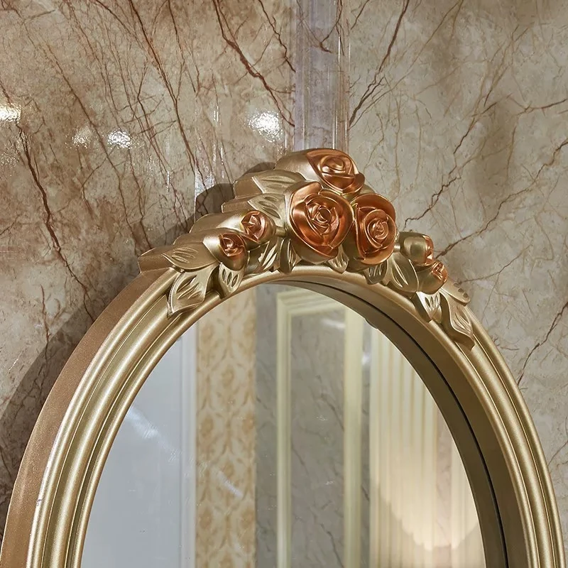 For Bedroom furniture French dressing table luxury champagne gold dressing table dressing cabinet size apartment