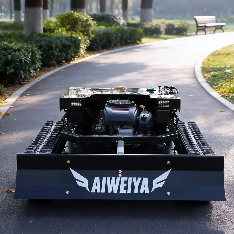 

Customized Rechargeable Remote Control Tracked Lawn Mower 900mm Cutting Width CE/EPA Certified All Terrain Adaptable