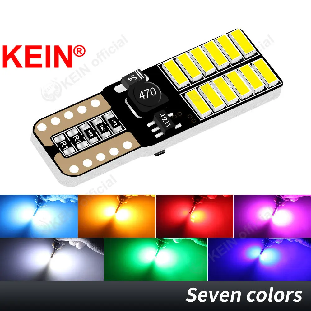Набор из 10 светодиодных ламп T10 (24 SMD) WY5W W5W 194 5W5 BAX9S BAY9S BA9S H6W H21W T4W для салона, номерного знака и габаритных огней автомобиля