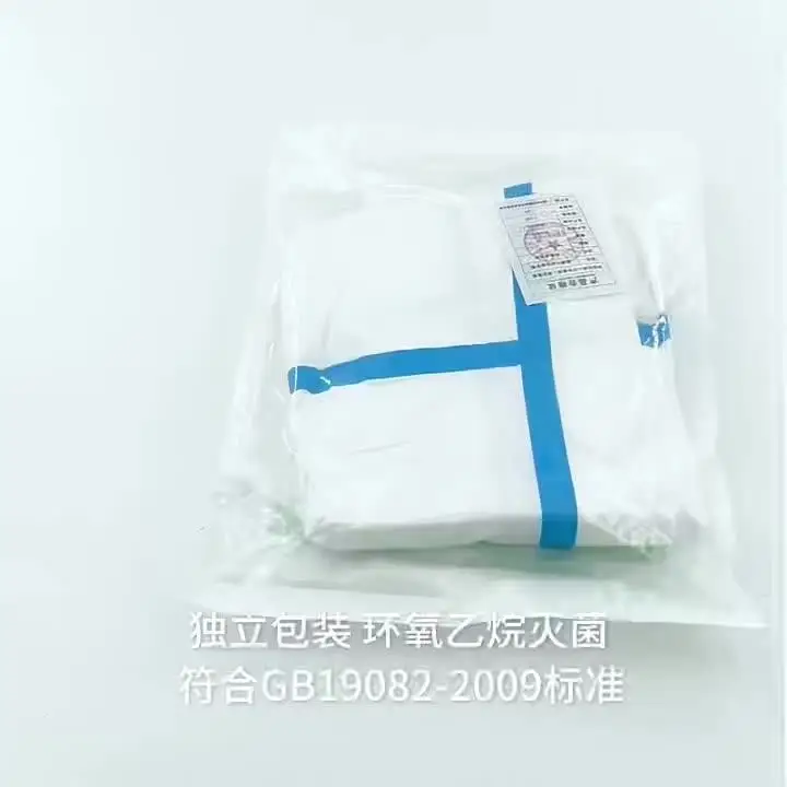 Sterile work clothes with compression tape, isolation clothes, individually packaged medical protective clothing (5pcs)