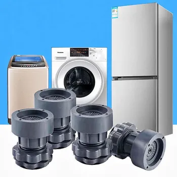 4 ชิ้นเครื่องซักผ้าเท้าแผ่นปรับความสูงป้องกันการสั่นสะเทือนตู้เย็นฐานคงที่แผ่นกันลื่นสนับสนุน Dampers ขาตั้ง