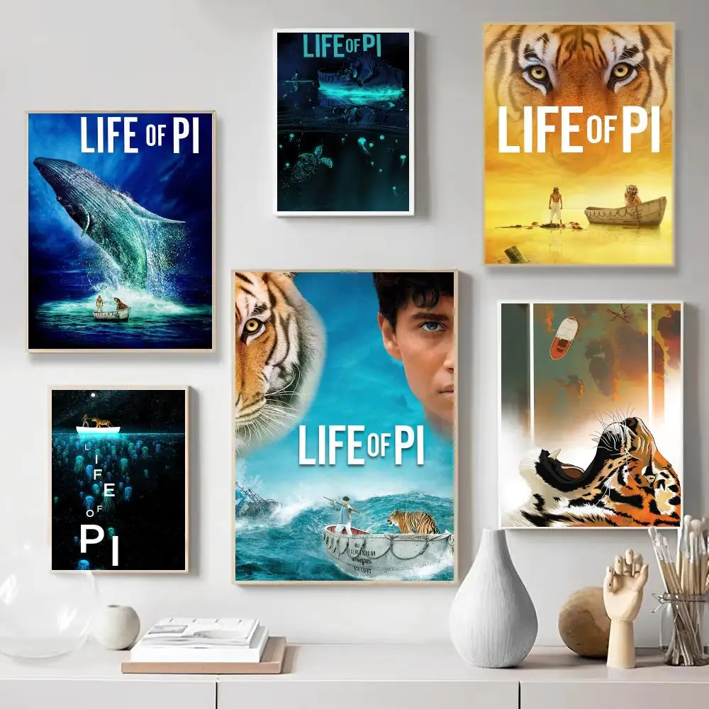 Adventure Drama L-Life of Pi Poster Wall Art Print Poster for Bedroom Living Room Home Decor Gift Artwork