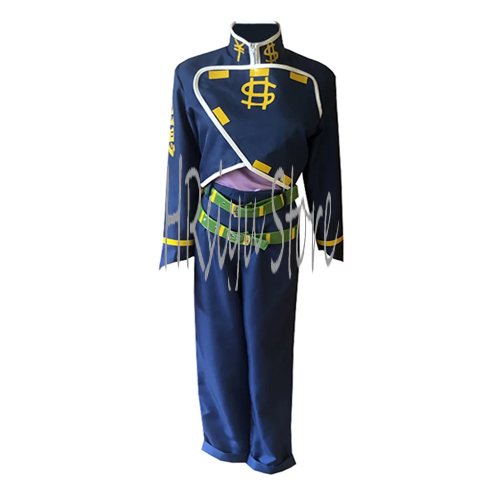 Anime Cosplay Okuyasu Nijimura Blue Uniform Jacket Shirt Pants Full Set Costume customized