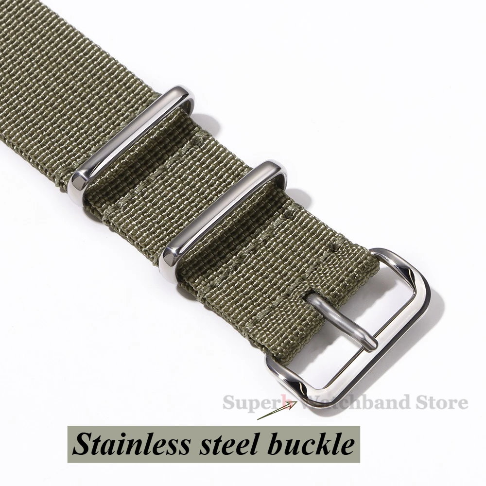 Tali Jam Tangan Nilon Olahraga untuk Wanita & Pria Tali Jam Tangan 18Mm 20Mm 22Mm Tali Olahraga Tentara Kain Nilon Gelang Jam Sabuk Gesper