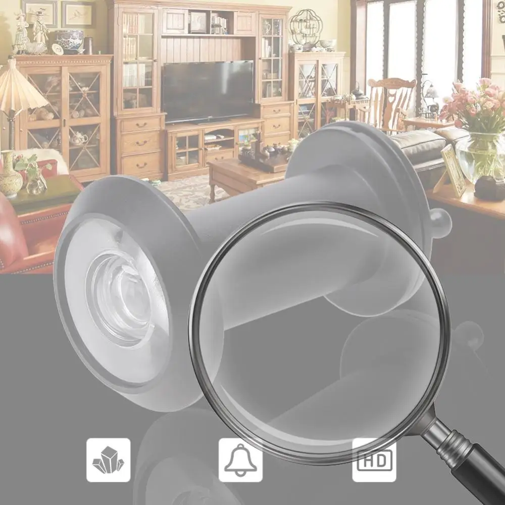 

Дверной глазок 200 градусов, медный, с крышкой, для мебельной фурнитуры, легкий, с линзой из стекла 16 мм