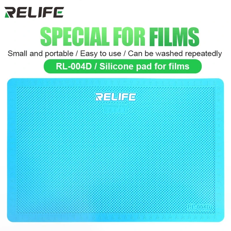 RELIFE RL-004D Heat Insulation Silicone Pad Anti-Slip Soldering Rework Mat for Mobile Phone Tablet Watch Film Repair Tools