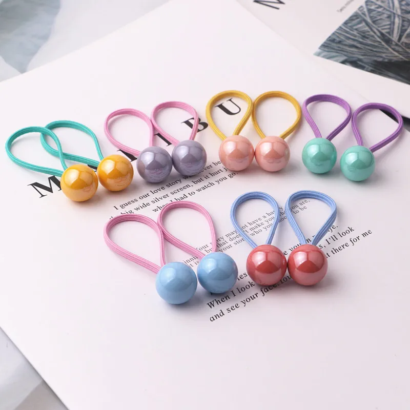 Children\'s hair accessories baby rubber bands solid color beads love stars cartoon series