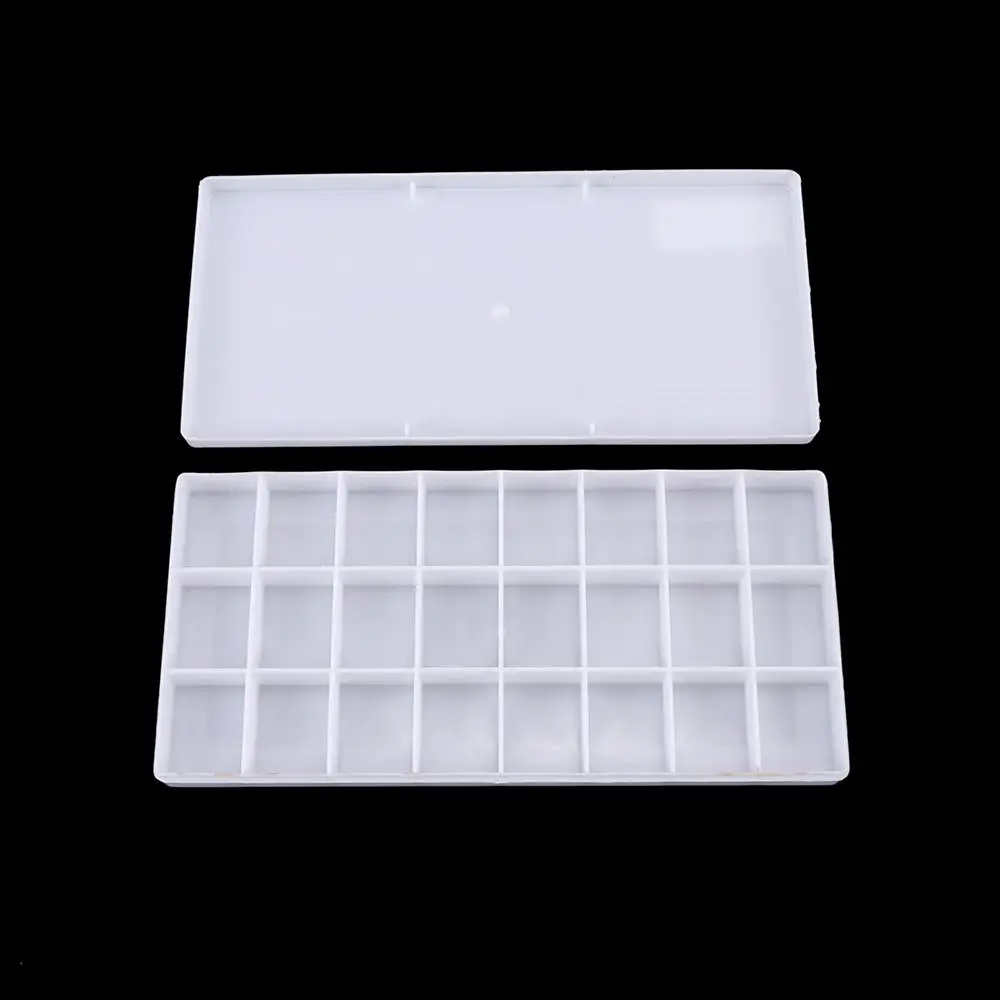 พลาสติกพร้อมฝาครอบ Gouache โรงเรียนนักเรียนอะคริลิคภาพวาดอุปกรณ์วาดภาพวาดสีน้ําตารางสี