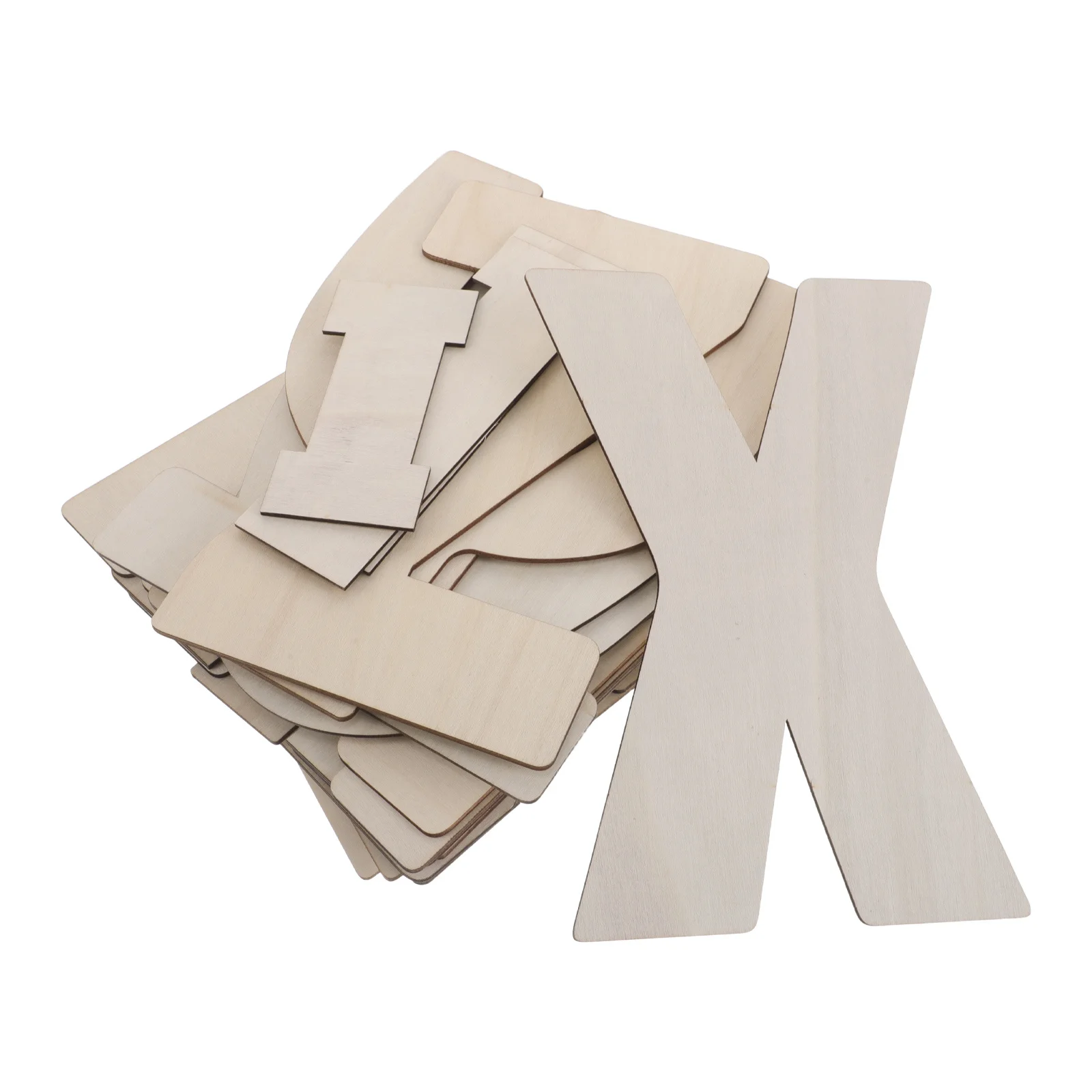 

24Pcs Wooden Greek Letters Unfinished Smooth Alphabet Tiles Large Size for DIY Crafts Wall Decor Learning Educational Tools