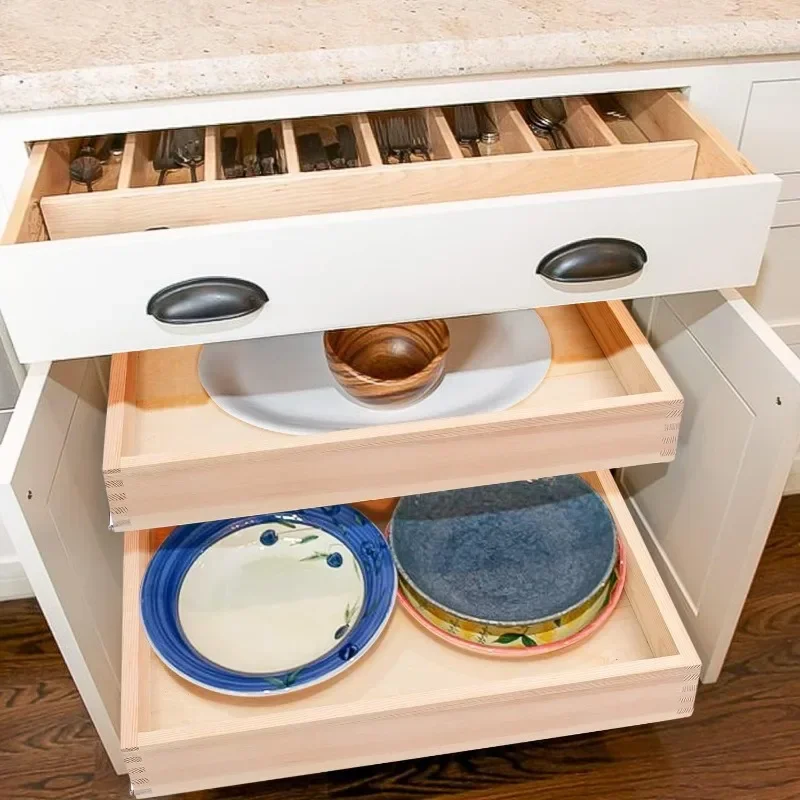 

Soft Close Slide Out Wood Drawer Storage Organizer