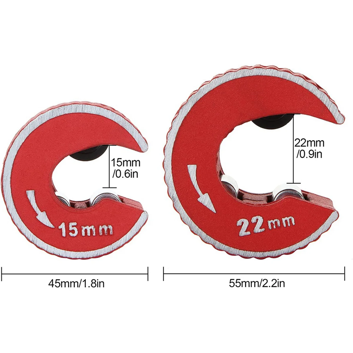 2 Stück 15mm & 22mm Kupfer rohrs ch neider Mini Auto Rohrs ch eiben werkzeug Zink legierung rohrs ch neider zum Schneiden von Kupfer-Aluminium-Rohren