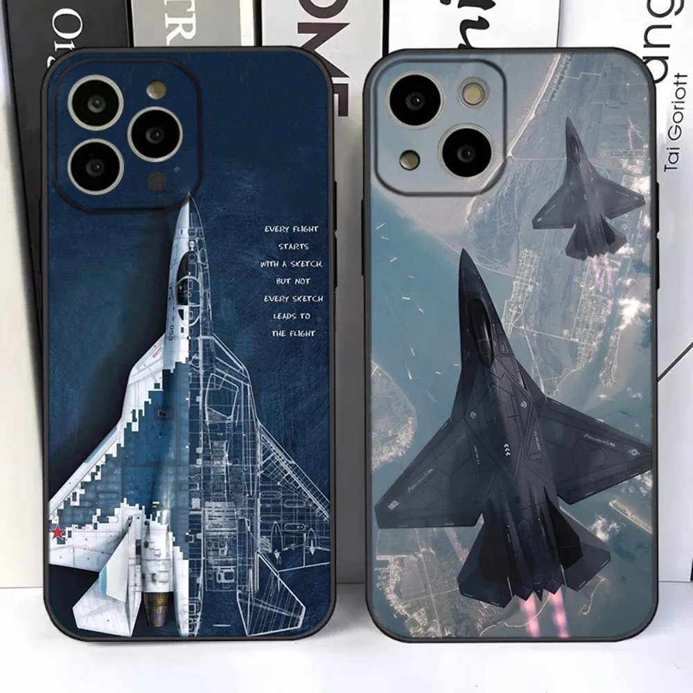 Aircraft Helicopter Airplane Pilot Fly Phone Case For iPhone 15,14,13,12,11 Plus,Pro,Max,XR,XS,X,7,8 Plus,SE,Mini Silicone Soft