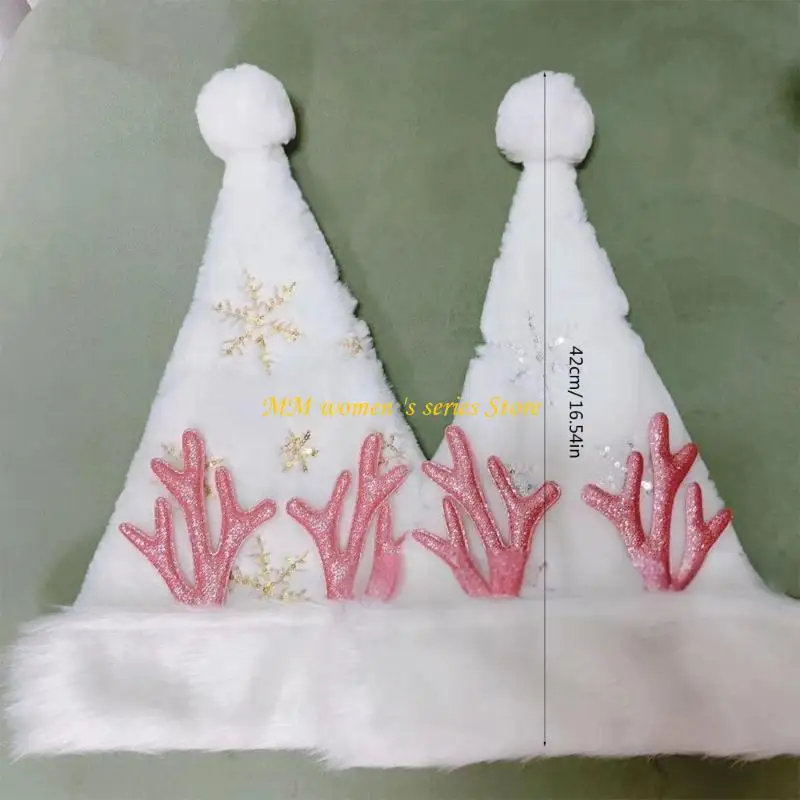 Q39C Sang Trọng Giáng Sinh Santa Trang Phục Nón Kỳ Nghỉ Lễ Giáng Sinh Trang Phục Hóa Trang Mũ Sừng Hươu Cho Nữ Kid Girl Tiệc