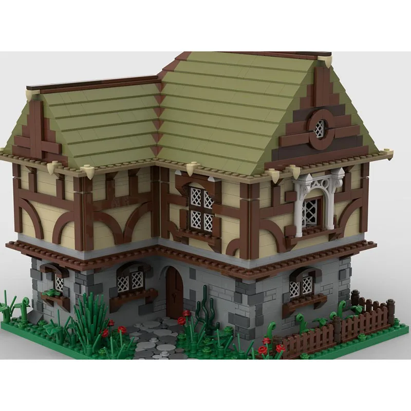 قلعة نموذج Moc قوالب بناء وحدات القرون الوسطى-منزل نموذج التكنولوجيا كتل شارع المدينة عيد الميلاد لتقوم بها بنفسك لعبة هدايا البناء #2