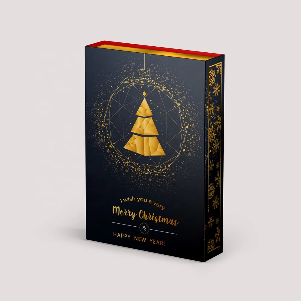 Customized queryCustom Design Advent Calendar Empty  Cardboard Paper Packaging Christmas Advent Calendar Box for Gift Beauty Cos