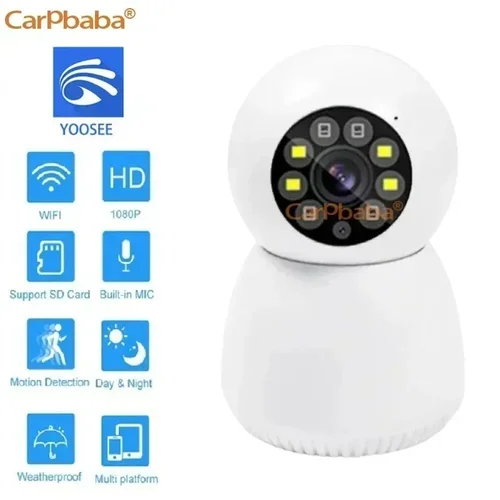 Imagen 2 del producto Cámara IP CARPBABA WIFI 2MP YOOSEE ICSEE V380Pro YIIOT vigilancia Color visión nocturna protección de seguridad inalámbrica hogar inteligente