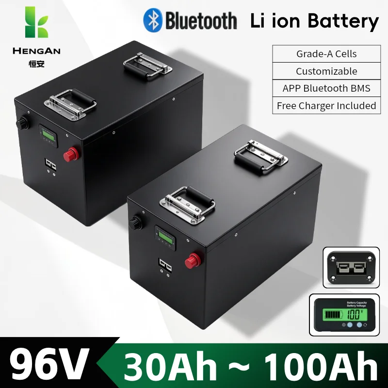 HA-96V 30Ah 40Ah 50Ah 60Ah 100Ah lithium ion battery pack BMS 26s for Off-GridAzimuth Thruster Research Stations