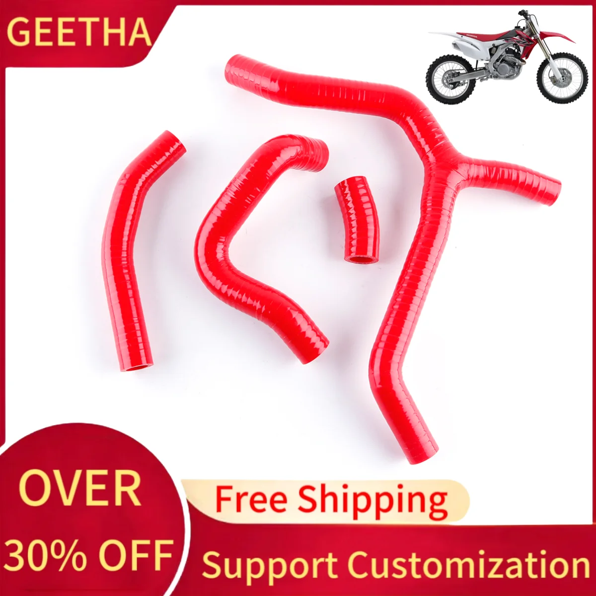 

Для Honda CRF450R CRF450 R 2015, 2016 г., силиконовый комплект шлангов охлаждающей жидкости Y для радиатора