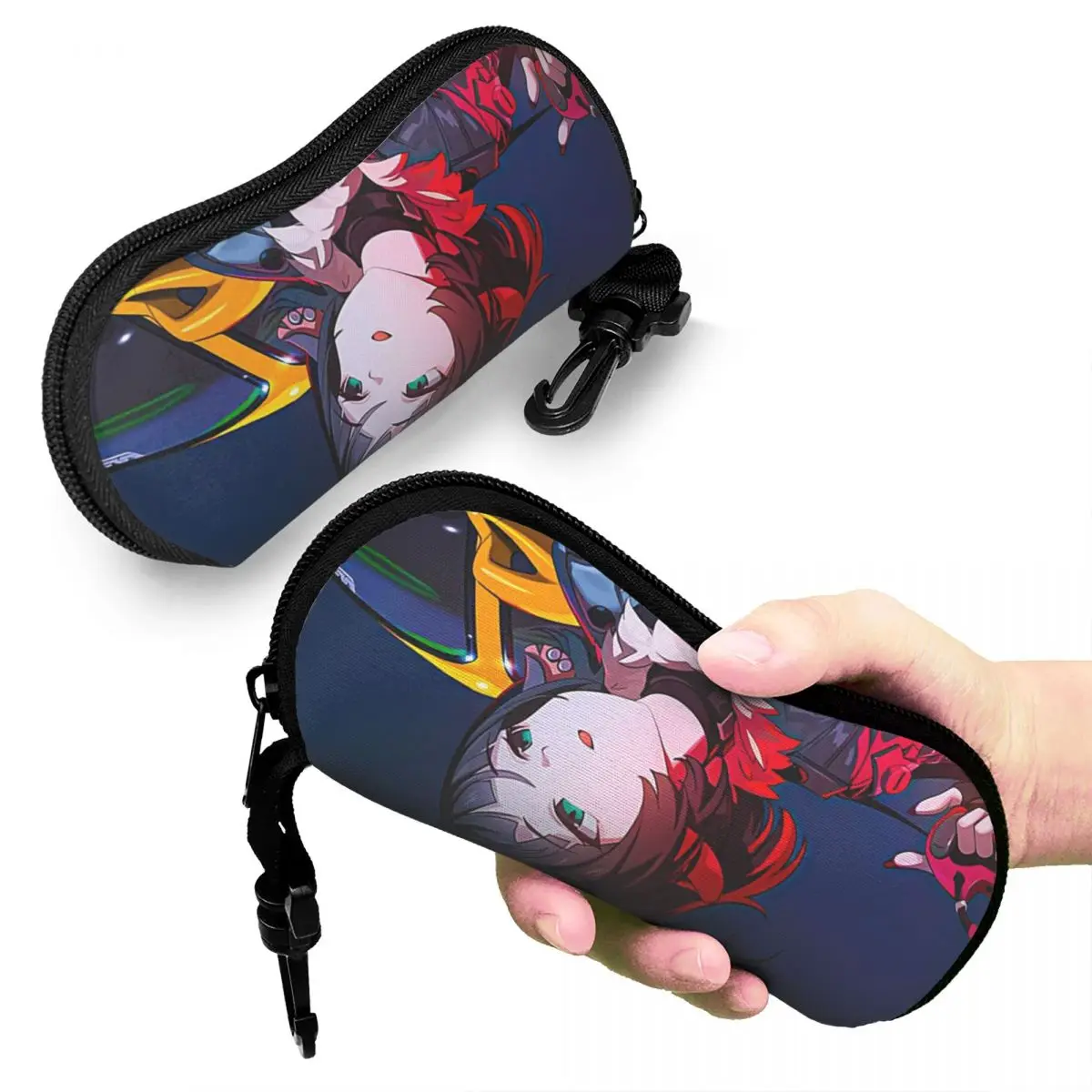 

Kawaii Anime Girl Jane Doe Cartoon Shell Glasses Case Protective Sunglasses Box Women Men Soft Eyeglasses Bag Pouch