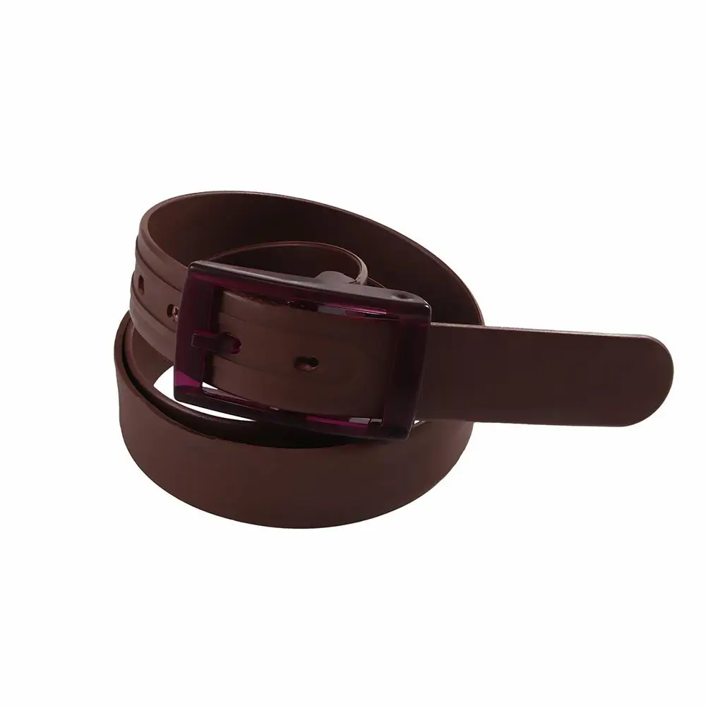 

Unisex Prevent Allergy Plastic Buckle Waist Belt Strap Smooth Buckle Ceinture Waistband Belts Casual Belts Silicone Belt