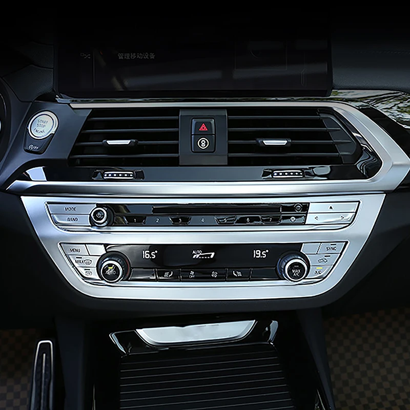 Para BMW 5 Series G30 X3 G01 X4 G02 2018-2022 estilo de coche consola central CD Panel de Control marco embellecedor accesorios interiores pegatina