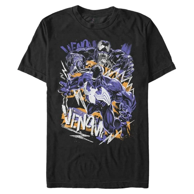 

Летний хит продаж Marvel Anime Movie Venom Spot Top футболка с короткими рукавами и рисунком, футболка унисекс с круглым вырезом и короткими рукавами