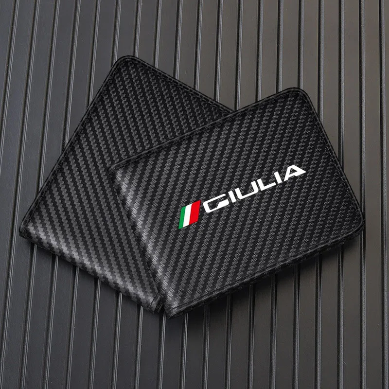 Carbon Fiber Car Driver License Bag ID Card Holder Wallet Credit Card Bag for Alfa Romeo 156 159 Mito Giulia Stelvio Giulietta