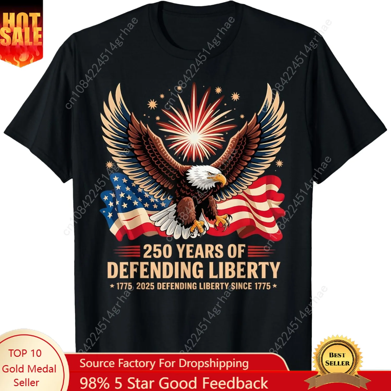 Patriotic USA Army Us Military Parade 250th anniversary 2025 T-Shirt