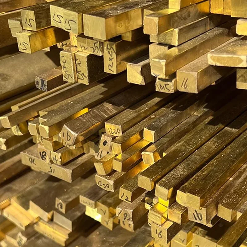 2-40mm Brass Square Bar, Solid Rod for CNC Machining, Fasteners & DIY Projects, Custom Length