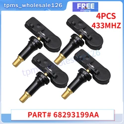 68293199AA 68293199AB TPMS 433MHZ Tire Pressure Monitor System Sensor 4PCS For Ram 1500 2018 2019 2020 2021 2022 2023 2024