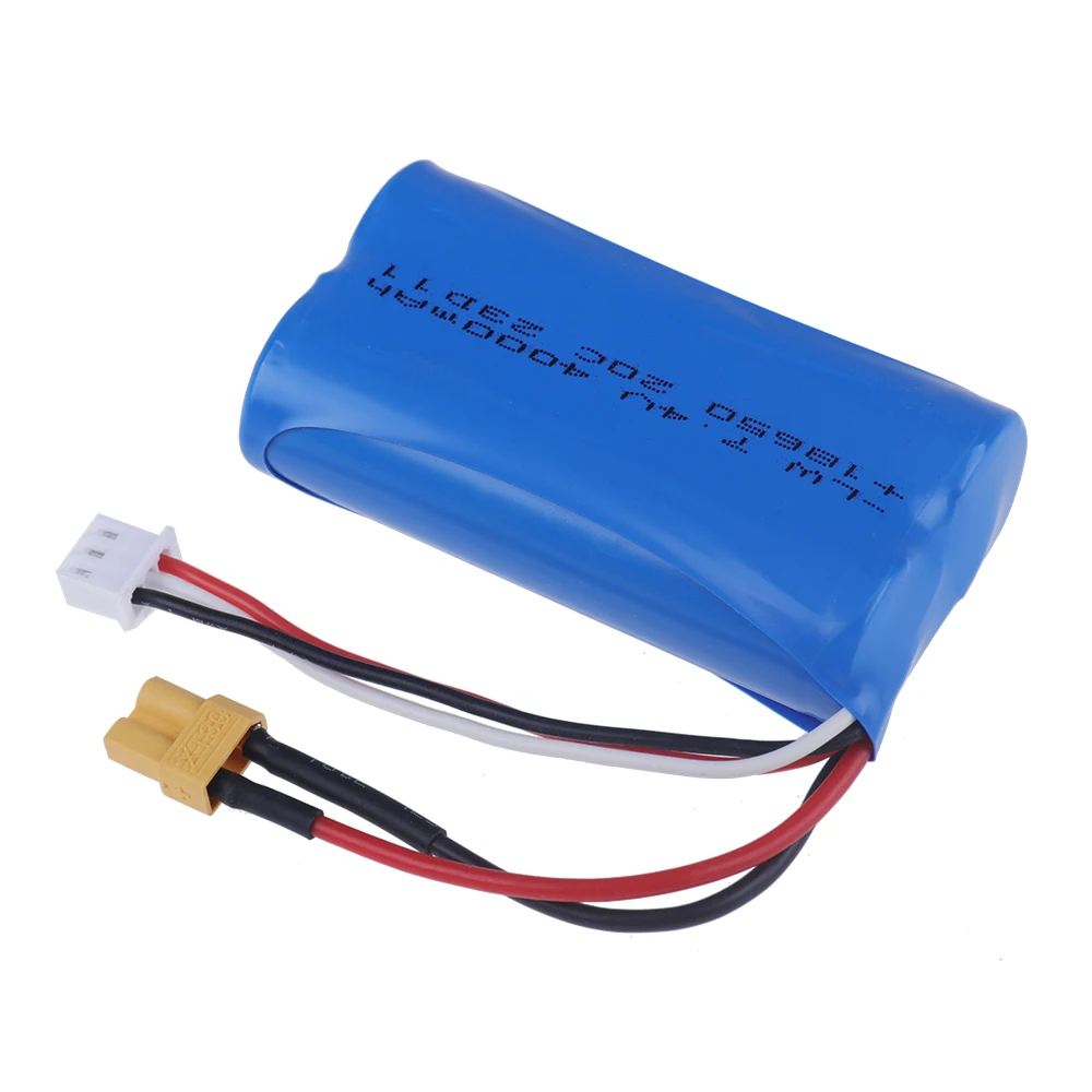 Akumulator litowo-jonowy 7,4 V 4000 mAh XT30 do elektrycznej koparki budowlanej HUINA 1580 1583 580 550 582 1/14 RC