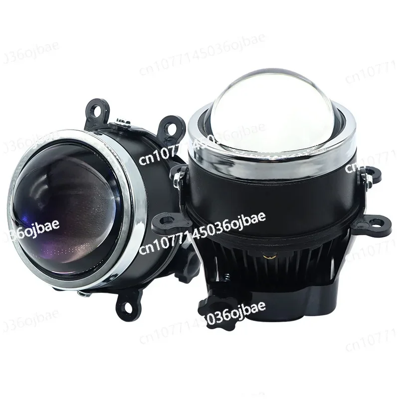 Upgraded Three-color Fog Light LED Laser 3.0led Double Lens White Yellow Warm White Light Free Switching Super Bright Far