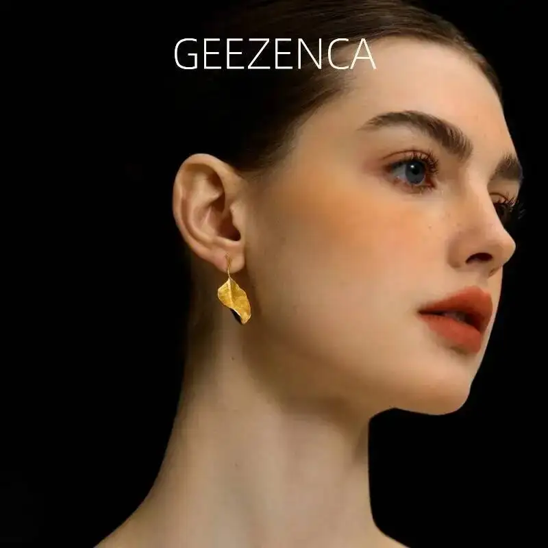 

Женские серьги GEEZENCA из серебра 925 пробы, с 3D листьями