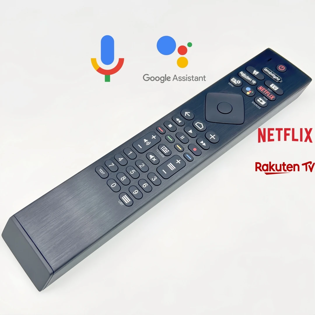 

Controle remoto original com Google Assistant RC4284501/01R para TV Android Philips Performance Series 4K LED Modelos: 55OLED805, 65PUS8505, 43PUS8505, 50PUS8505, 50PUS8505/12