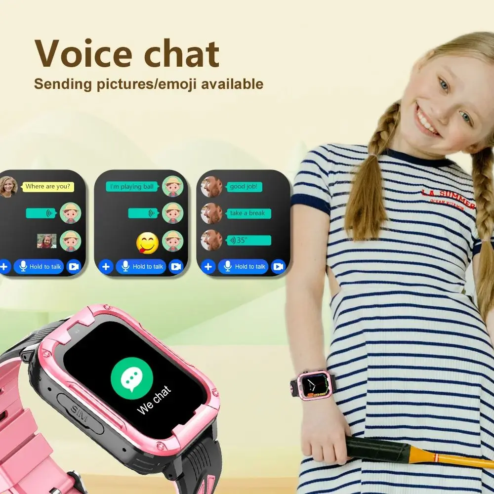 ساعة Getfitsoo 4G الذكية GPS WIFI مكالمة فيديو SOS للأطفال ساعة ذكية مع شاشة كاميرا ومتتبع موقع الهاتف واتساب