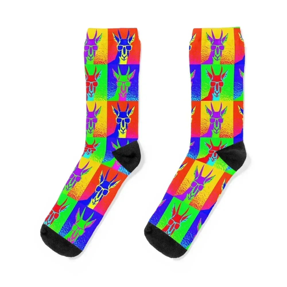 Good ol' Antelope Critter Tribute ... Andy Warhol Pop Art Style Socks retro Wholesale Children's Socks For Men Women's