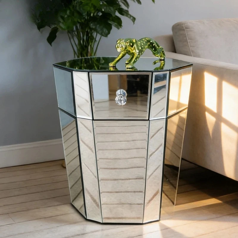 Mirror Small Apartment Home Modern Simple Sofa Side Internet Celebrity Corner Bedside Table 3160