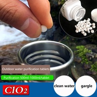CLO2 Outdoor Water Purification Tablets Disinfection of Drinking Water in The Wild Survival Emergency Equipment Effervescent
