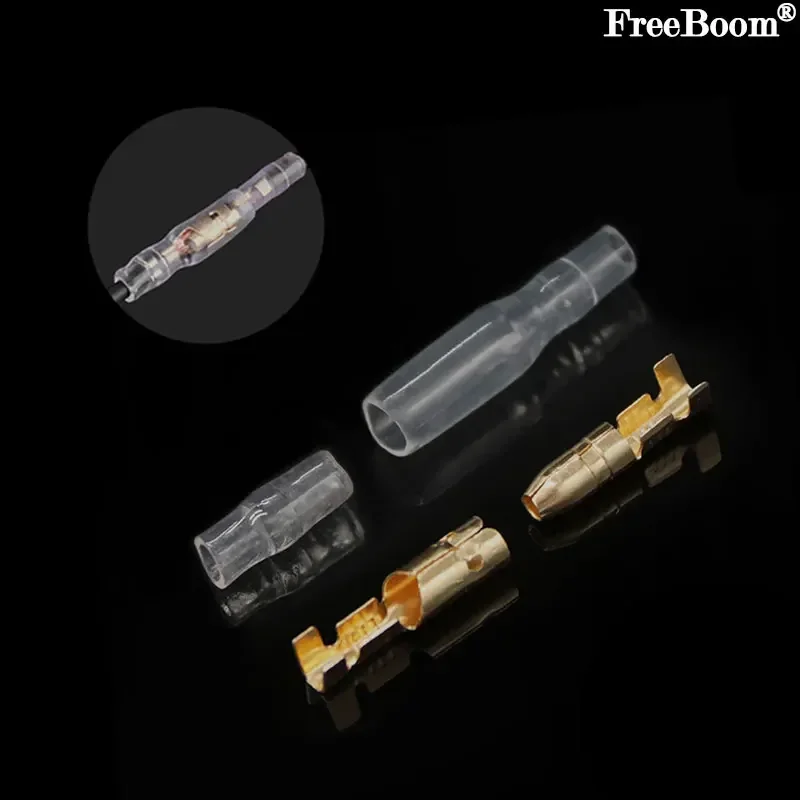 

4.0 Bullet Terminal Car Wire Connector Diameter 4mm Male and Female Terminal + Insulating Shell Cold Pressed Terminal