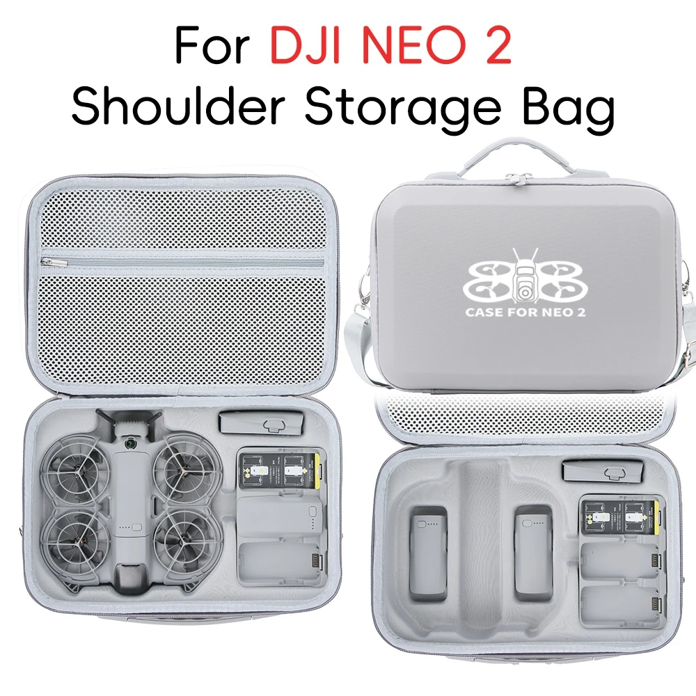 Large Capacity Organizer Bag for DJI Neo2 Travel Carrying Case for Neo 2 Fly More Combo Portable Storage Box with Shoulder Strap