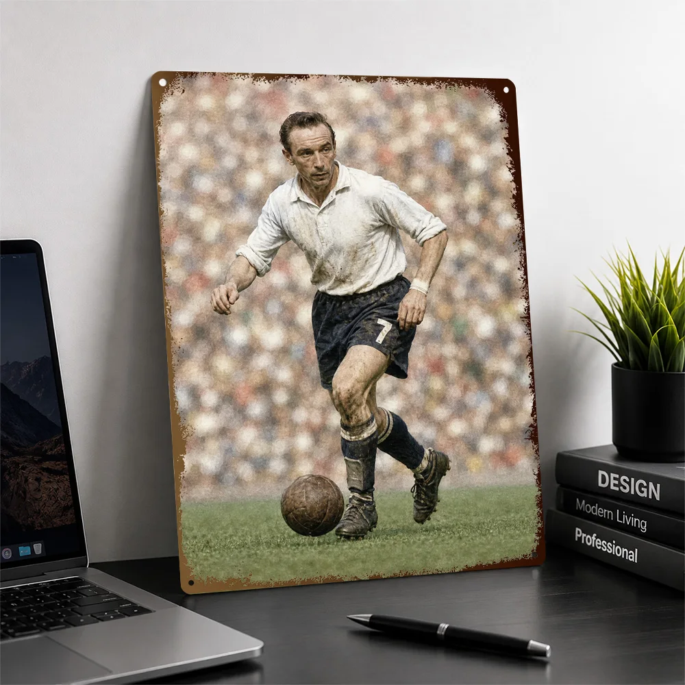 Stanley Matthews Football Printed Poster Personalized Aluminum Metal Sign Club Legacy Style Wall Art For Game Room And Bedroom