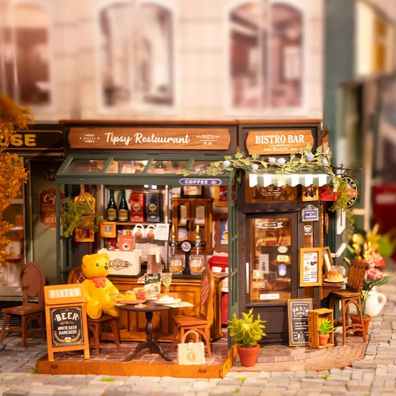 อะนิเมะ Kawaii การ์ตูน DIY Handmade Hut Art Miniature House บ้านเด็กประกอบอาคารบล็อกของเล่นหญิงของขวัญวันเกิด