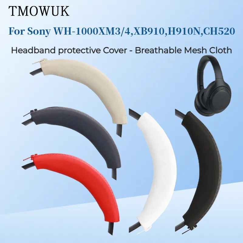 

Silicone Headband for Sony WH-1000XM3/4,XB910,H910N,CH520 Headphone Washable Zipped Dustproof Headband Protector TOMWUK