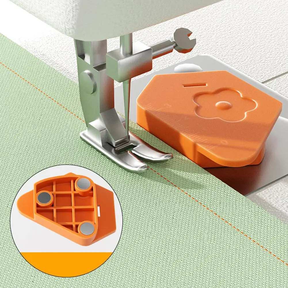 Multi-purpose Magnetic Sewing Machine Gauge Edge Lock Stitcher Anti-Curling Plastic Positioner