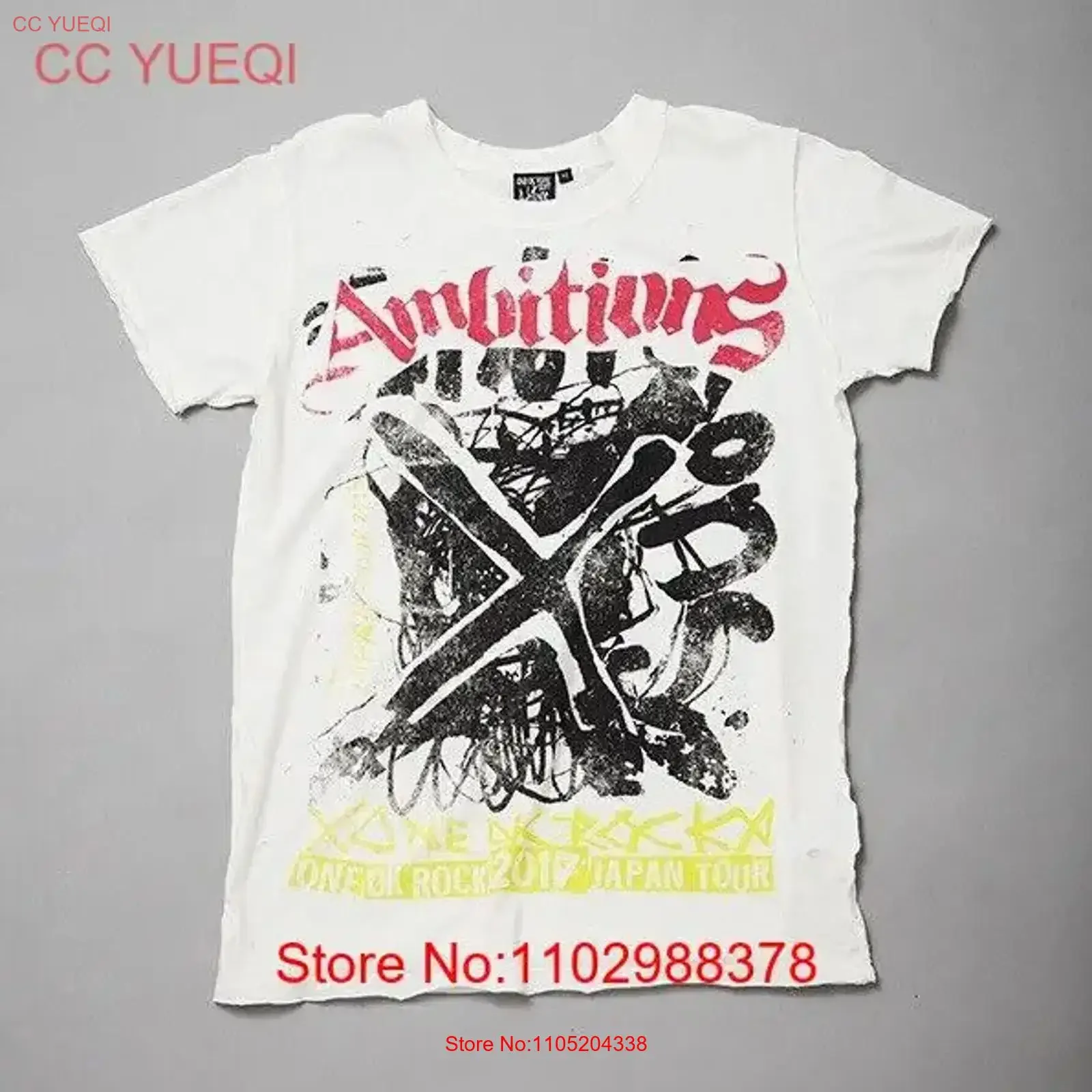 ONE OK ROCK Japan Tour 2017 Ambitions T-shirt officiel Spray vintage délavé mode respirant étiré élégant polyvalent
