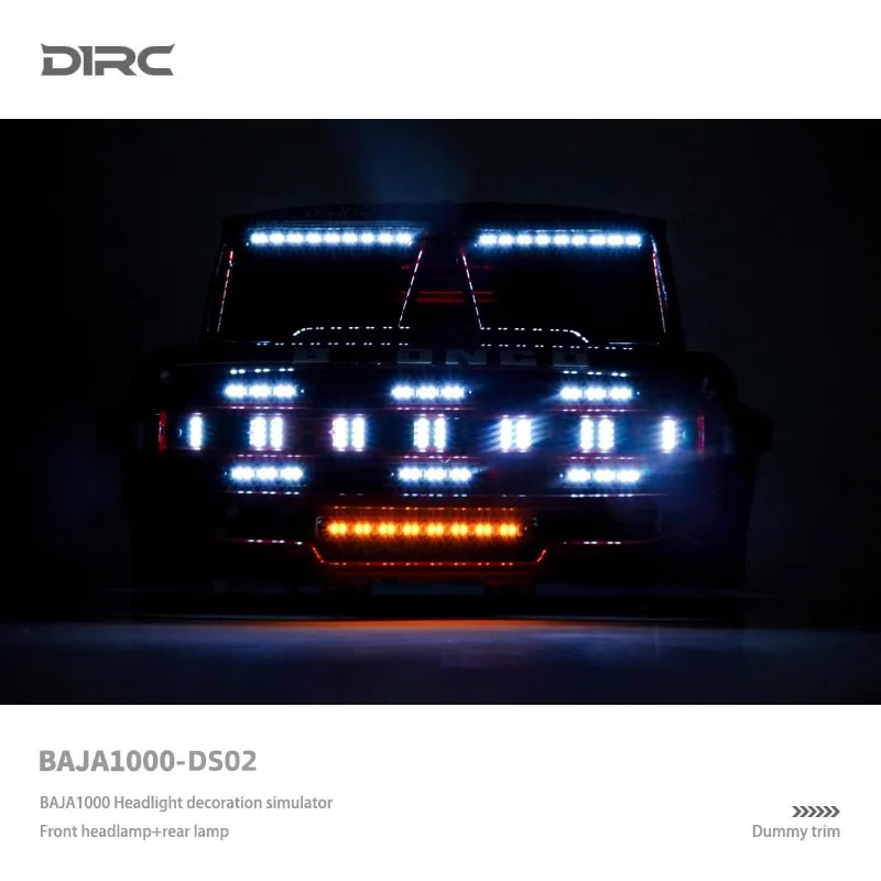 D1RC TRX4 Baha BAJA1000 إطار أنبوب من سبائك التيتانيوم مخصص للمصابيح الأمامية الأمامية وأجزاء محاكاة المصابيح الخلفية #2